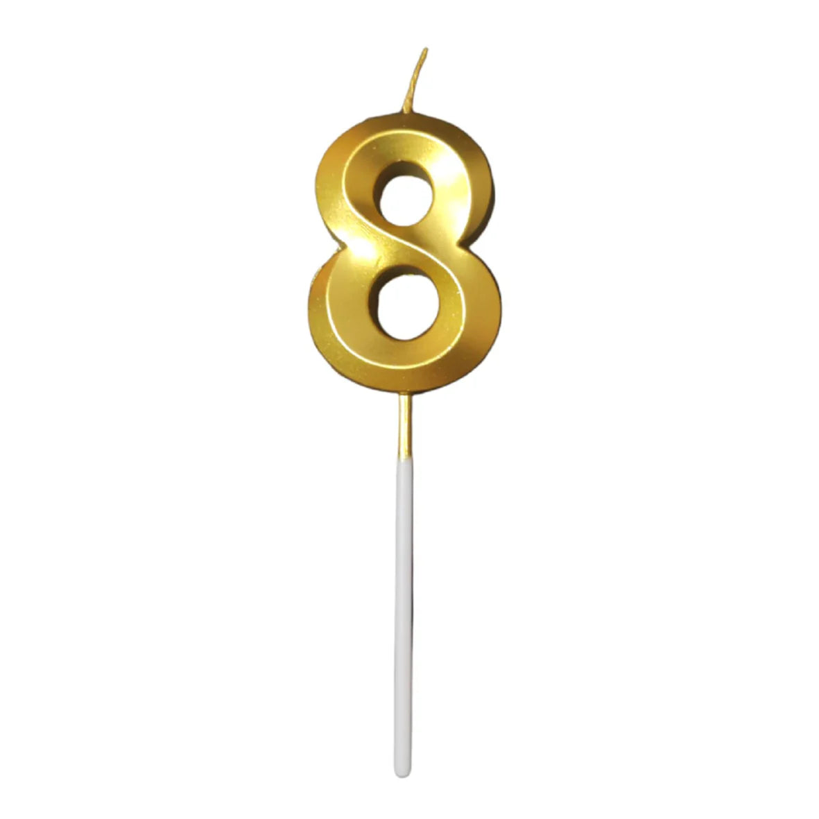 8 Eight Golden Number Candle