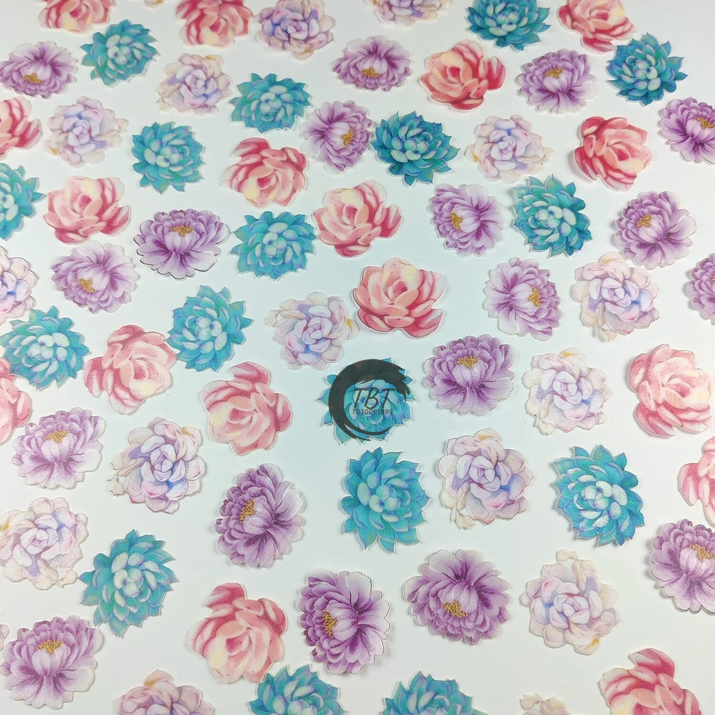 Edible Pre-Cut Flowers Wafer Paper #2