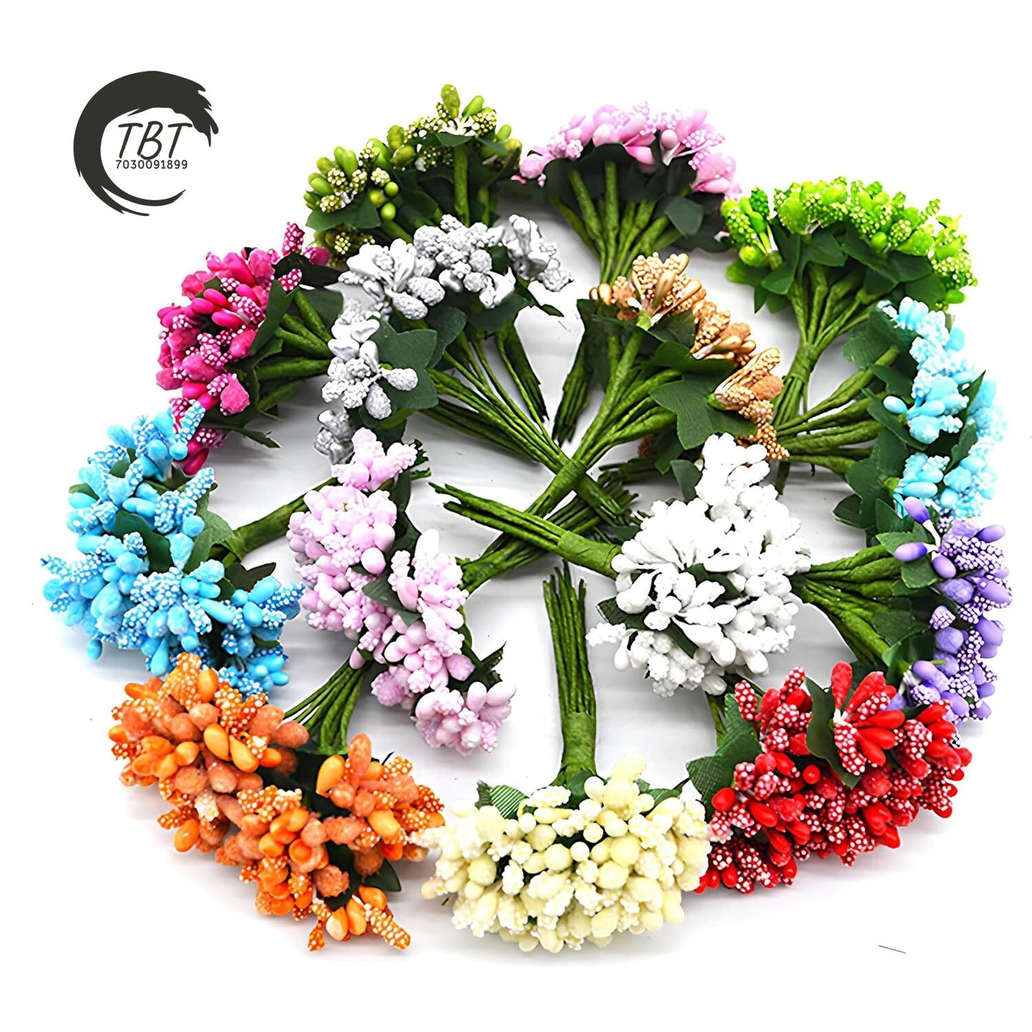 Artificial Pollen Flower Silver