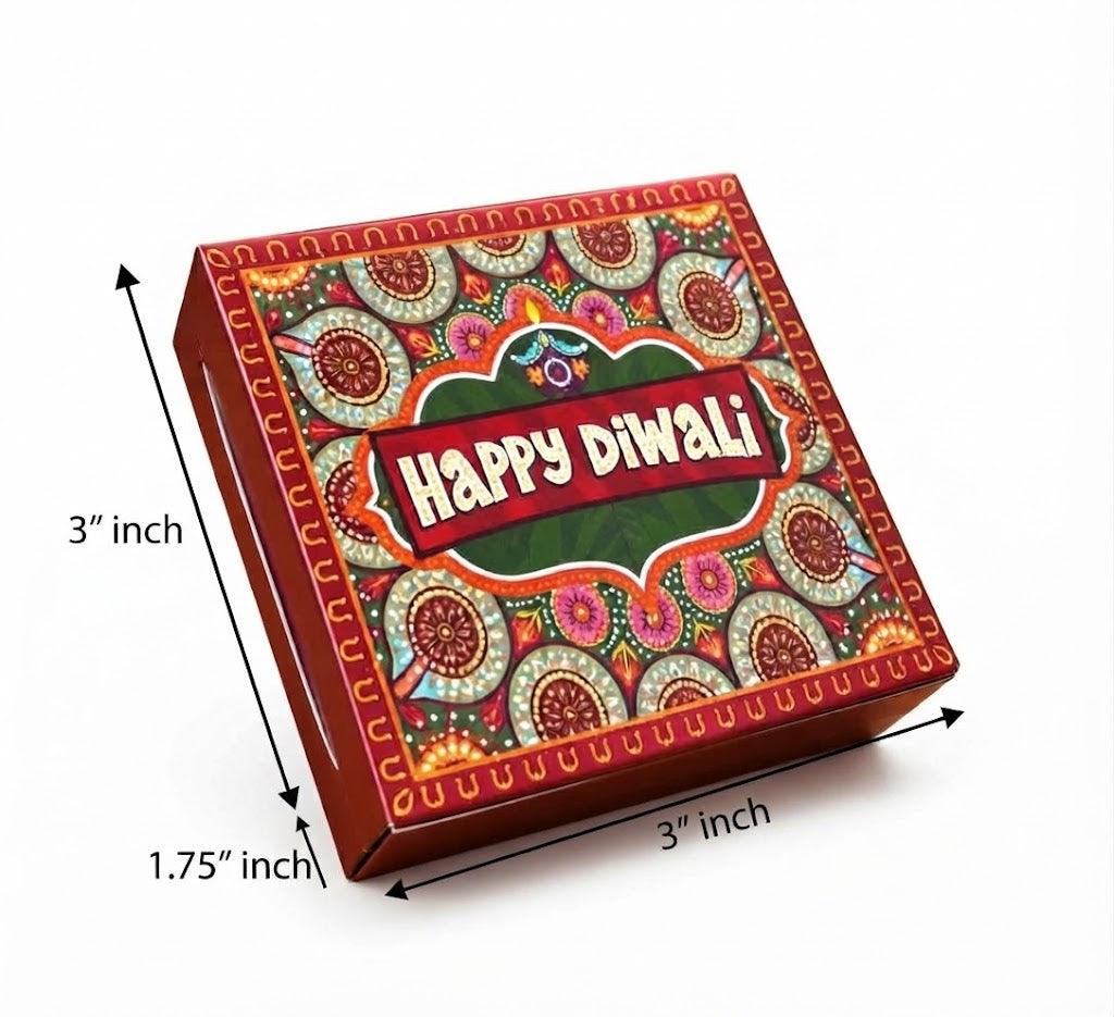 1 Brownie Diwali Hamper Box (3/3/1.75 inch) pack of 10Pcs