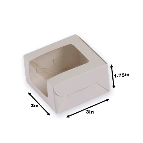 1 Pc Single Brownie Box White ( Pack Of 10 Pcs )