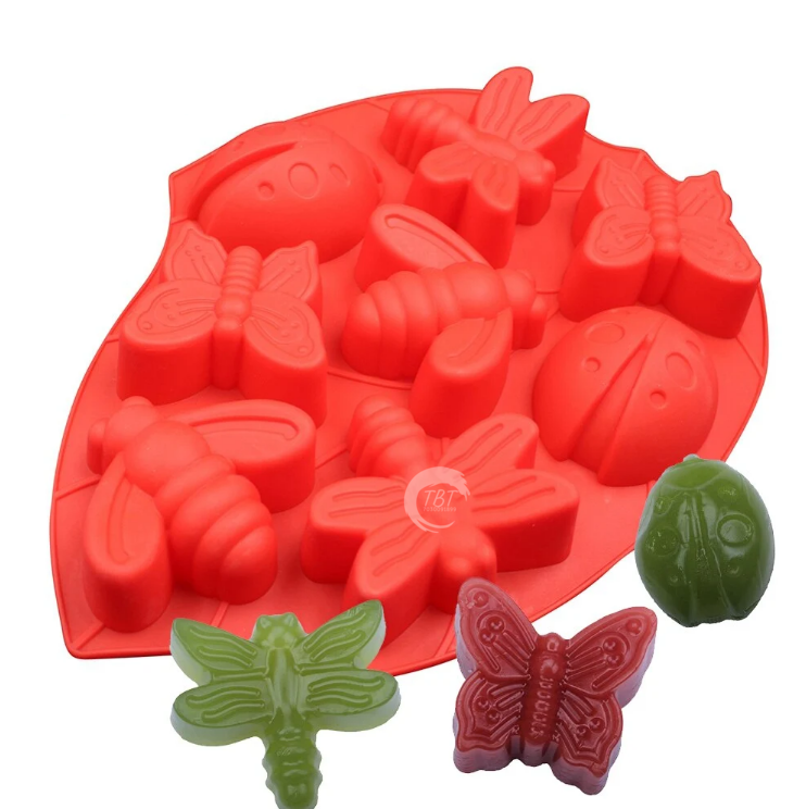 Insect Butterfly Dragonfly Bee Ladybug Silicone Cake Mold