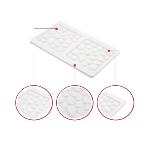 3D 2 Cavity Square Stone Garnishing Shape Cake Mold
