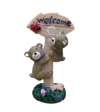 Welcome Teddy Bear Cake Decoration Toy
