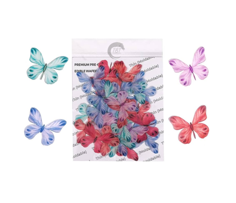 Stripes Medium Size Edible Pre-Cut Butterfly Wafer Paper