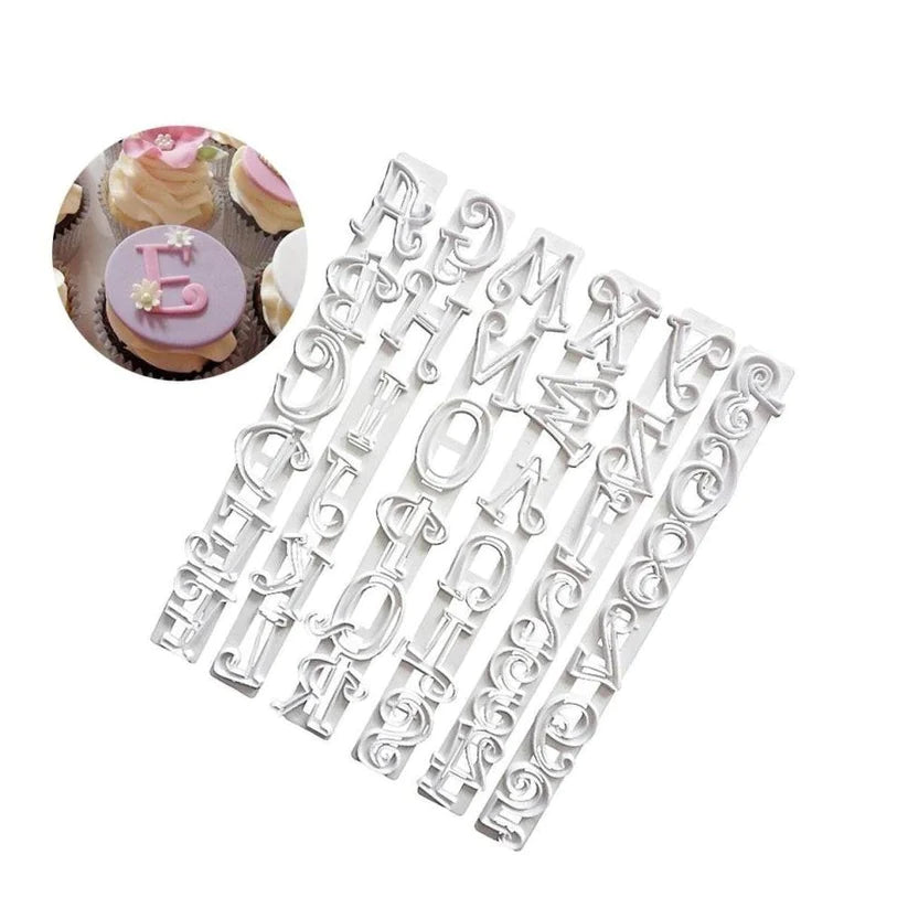 New Funky Alphabet and Number Fondant Cutter