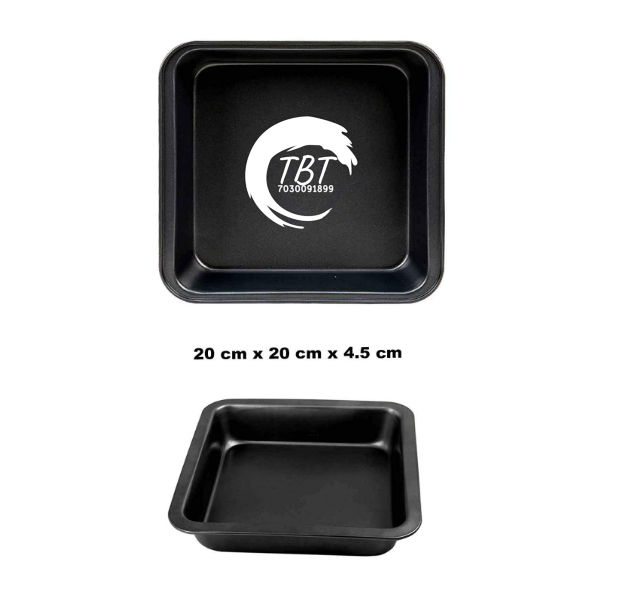 Nonstick Square Cake Mould, Big , 20 cm x 20 cm x 4.5 CM