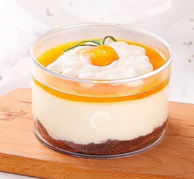 Acrylic Round Cake Tub 4 X 3 Inch
