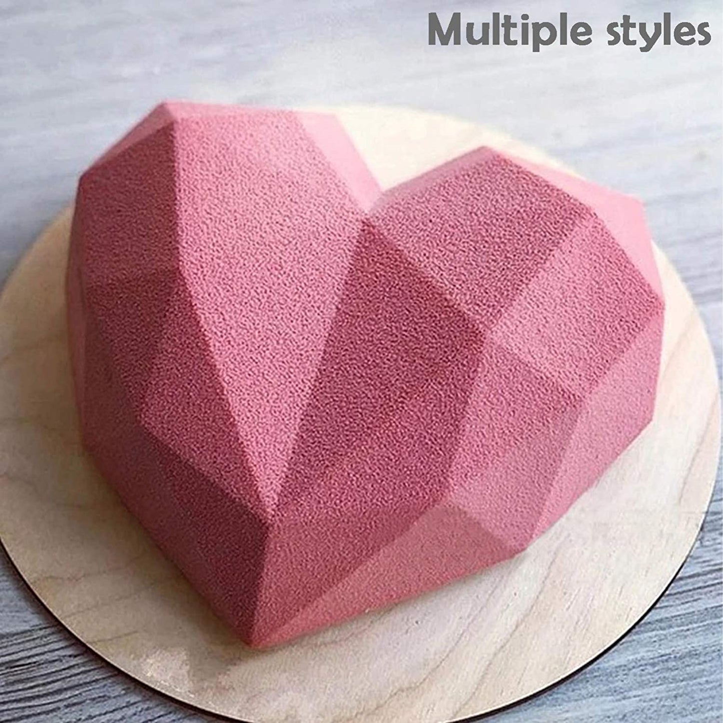 8 Cavity Heart Shape 3D Silicone Mold