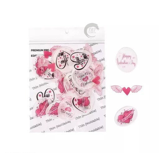 Happy Valentines Day Edible Pre-Cut Wafer Paper