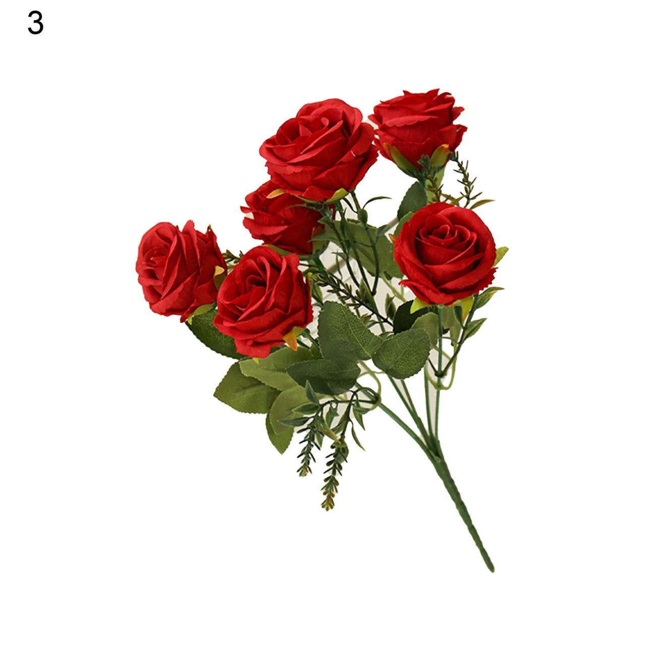 Rose Artificial Flower Bunch For Cake Decoration - (1 Bunch)