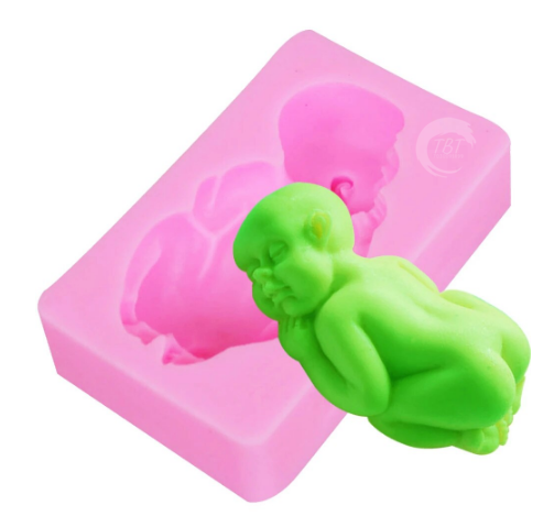 Big Size Sleeping Baby Silicone Fondant Mold