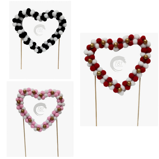 Pompom Love Topper -1 Piece