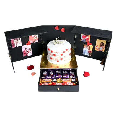 Black Surprise Cake Box Gift Box