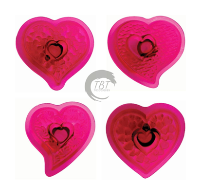 Fantasy Heart Fondant Cutters { Pack of 4 Piece }