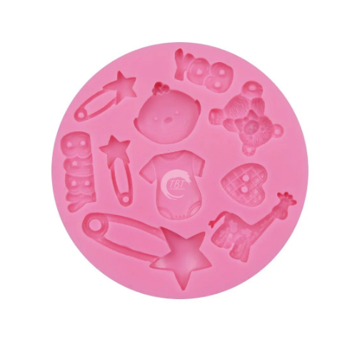 Boy Baby Shower Silicone Fondant Mold