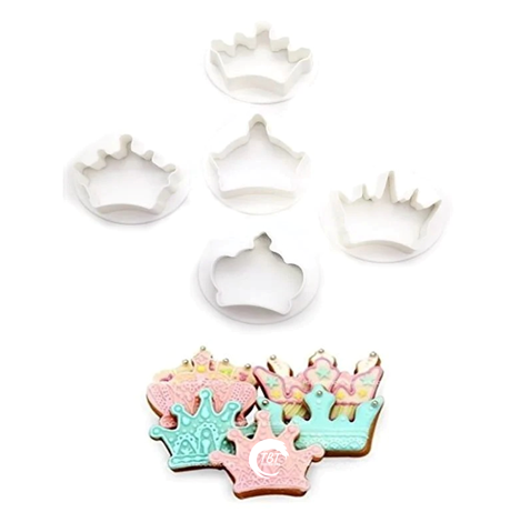 5 Piece Crown Fondant And Cookie Cutter