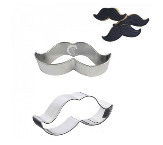 2 Pcs Moustache Cookie And Fondant Cutter