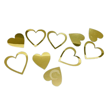 Acrylic Hearts Topper Set - { Pack Of 10 Pieces }