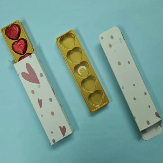 Valentine's Day Special Chocolate Box 5 Heart Cavity ( Pack Of 5 Pcs )