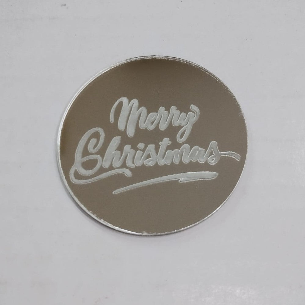 Merry Christmas Acrylic Coins (Pack Of 10 Pcs)