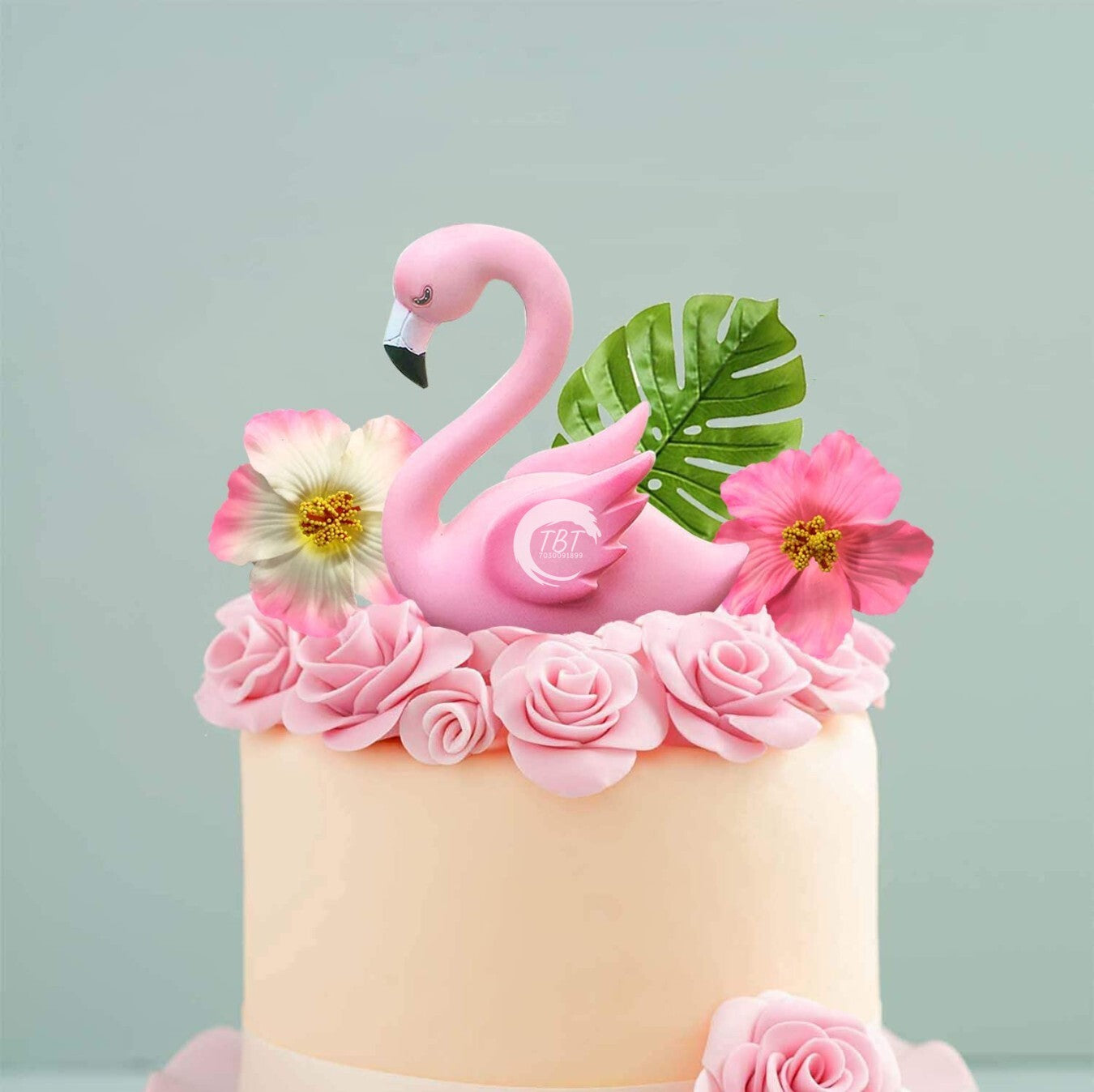Pink Flamingo Cake Decoration Toy
