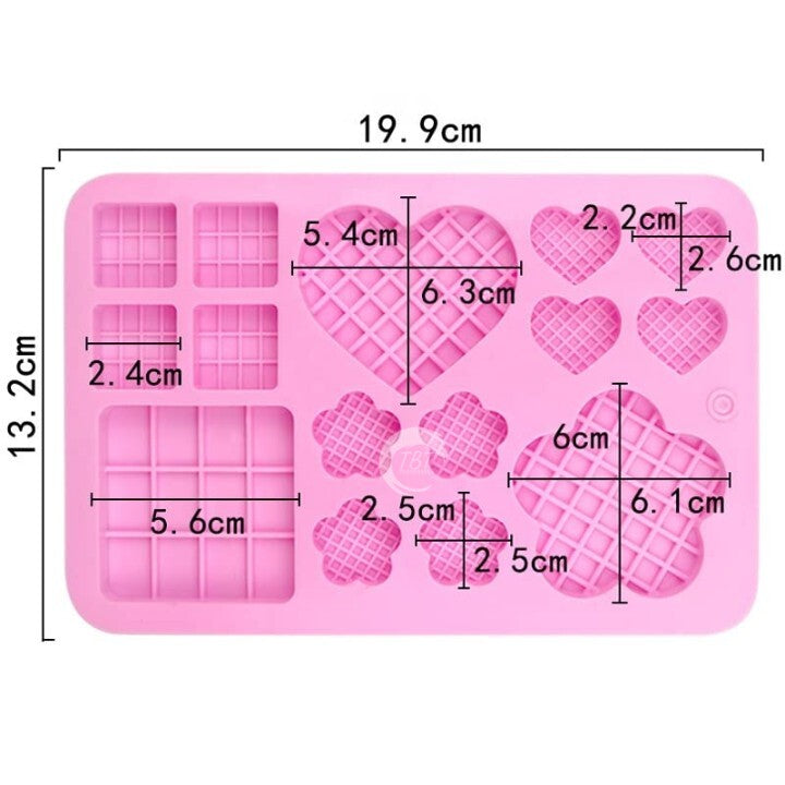Waffles Shape Cadbury Chocolate Silicone Mold