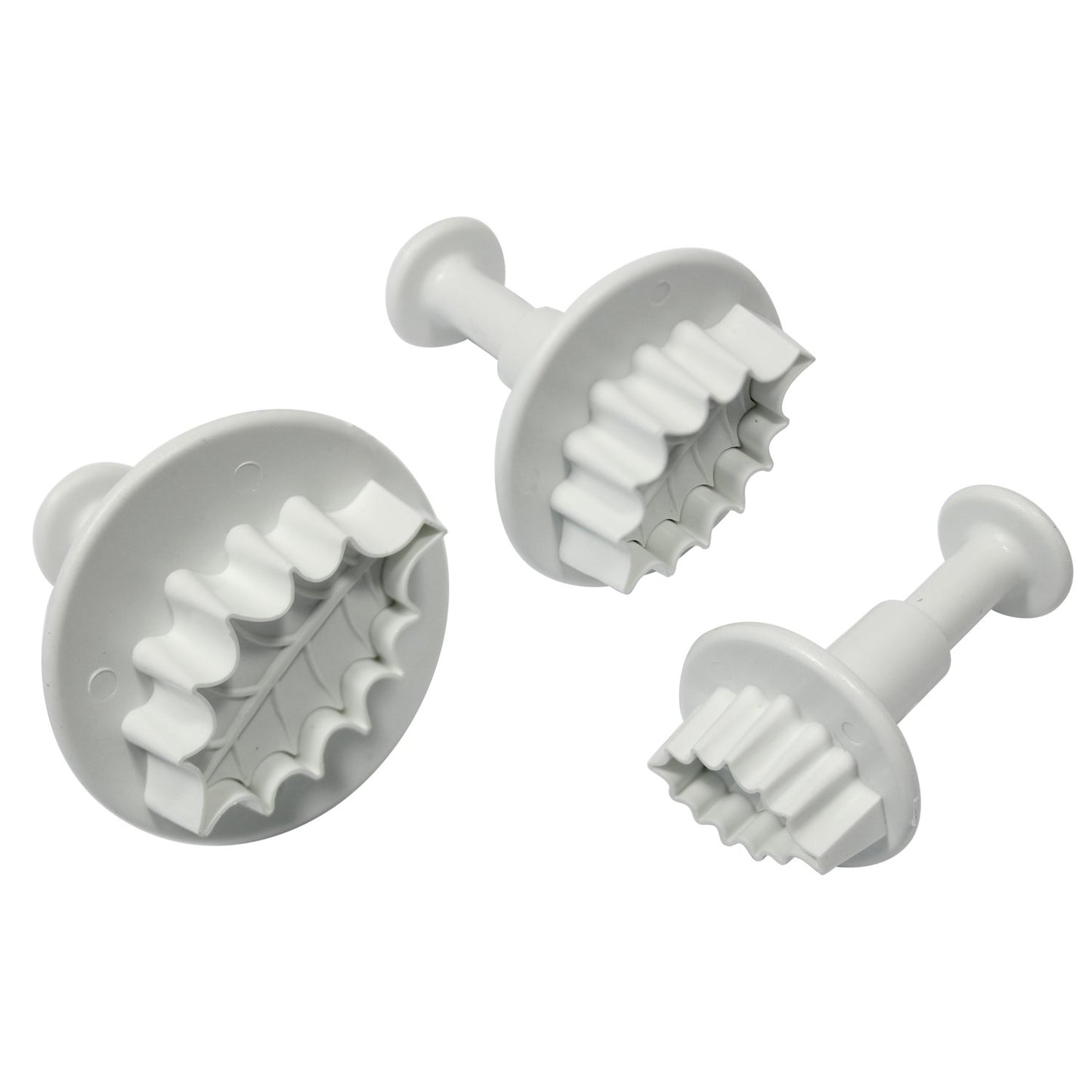 Veined Holly Leaf Plunger Cutters, Set of 3 Pieces