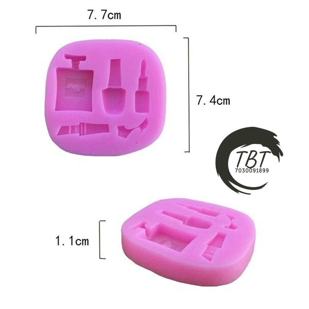 Perfume Nail Polish Lipstick High Heel Silicone Fondant Mold