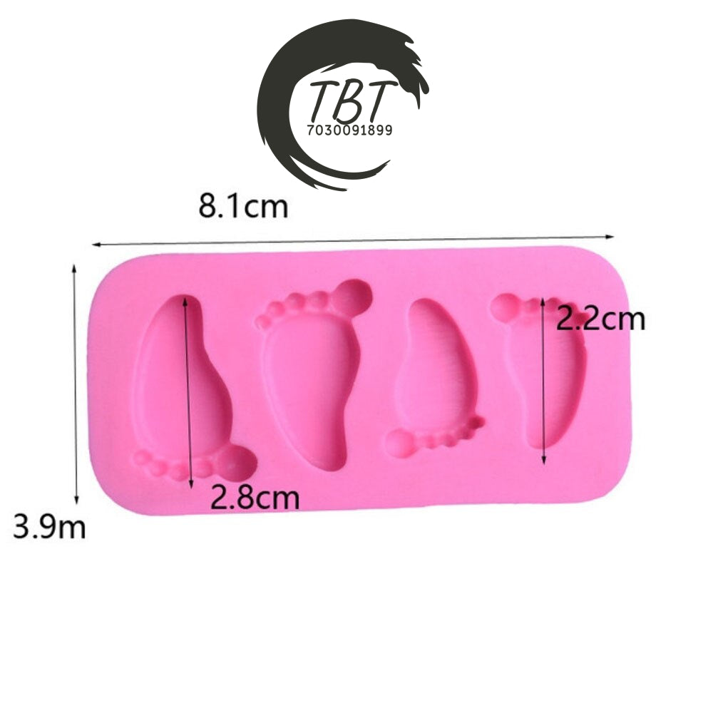 Mini Baby Feet Silicone Fondant Mold