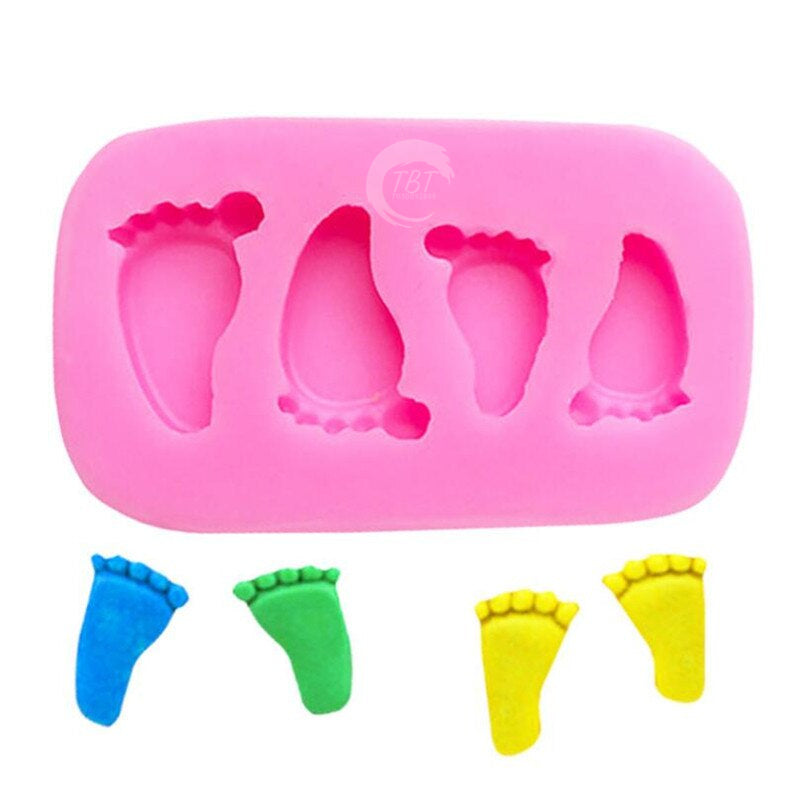 Mini Baby Feet Silicone Fondant Mold