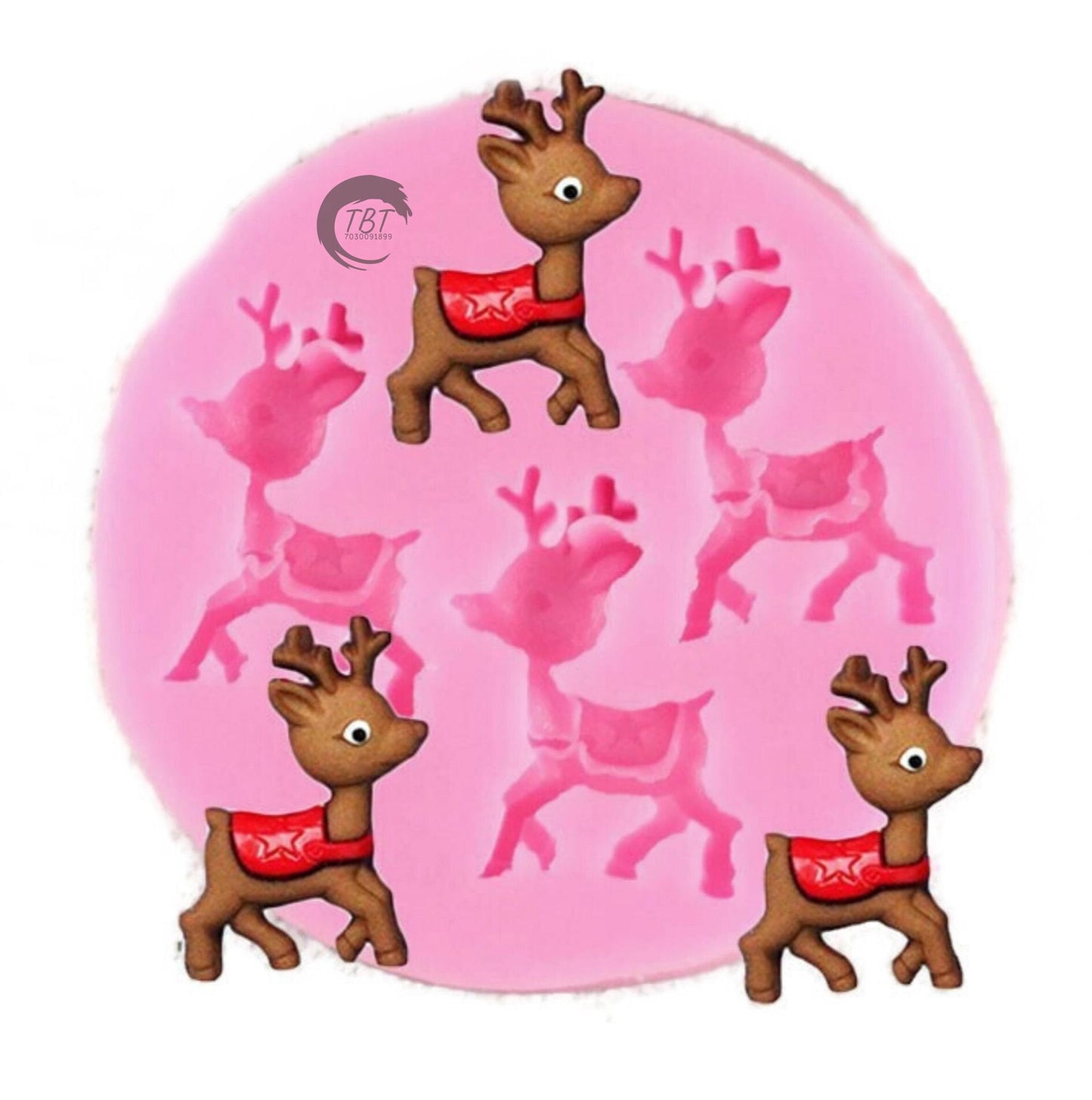 Running Deer Silicone Fondant Mould