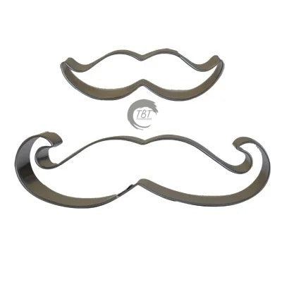 2 Pcs Moustache Cookie And Fondant Cutter