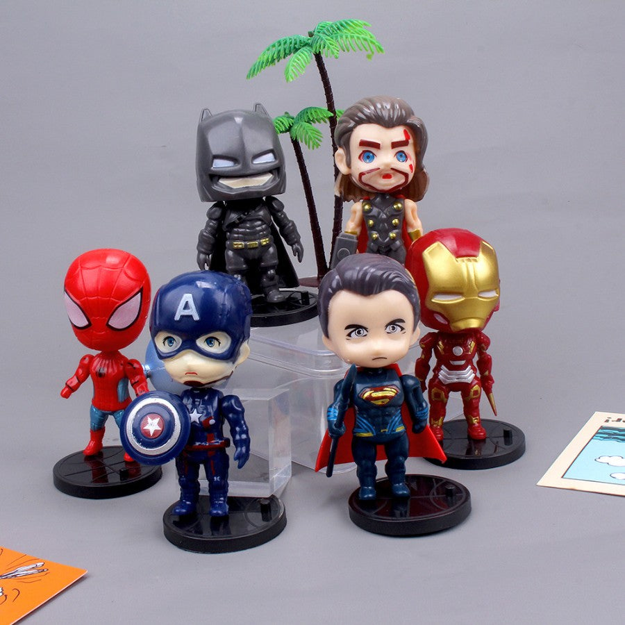 Mini Avengers Toys Cake Decorations { Set Of 6 Piece }