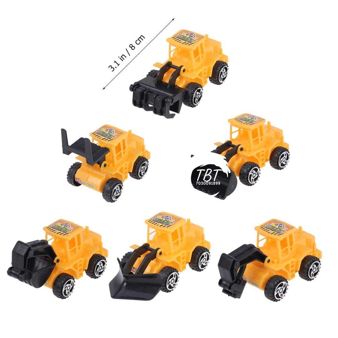 Construction Vehicles Cake Toy { Set Of 6 Piece }
