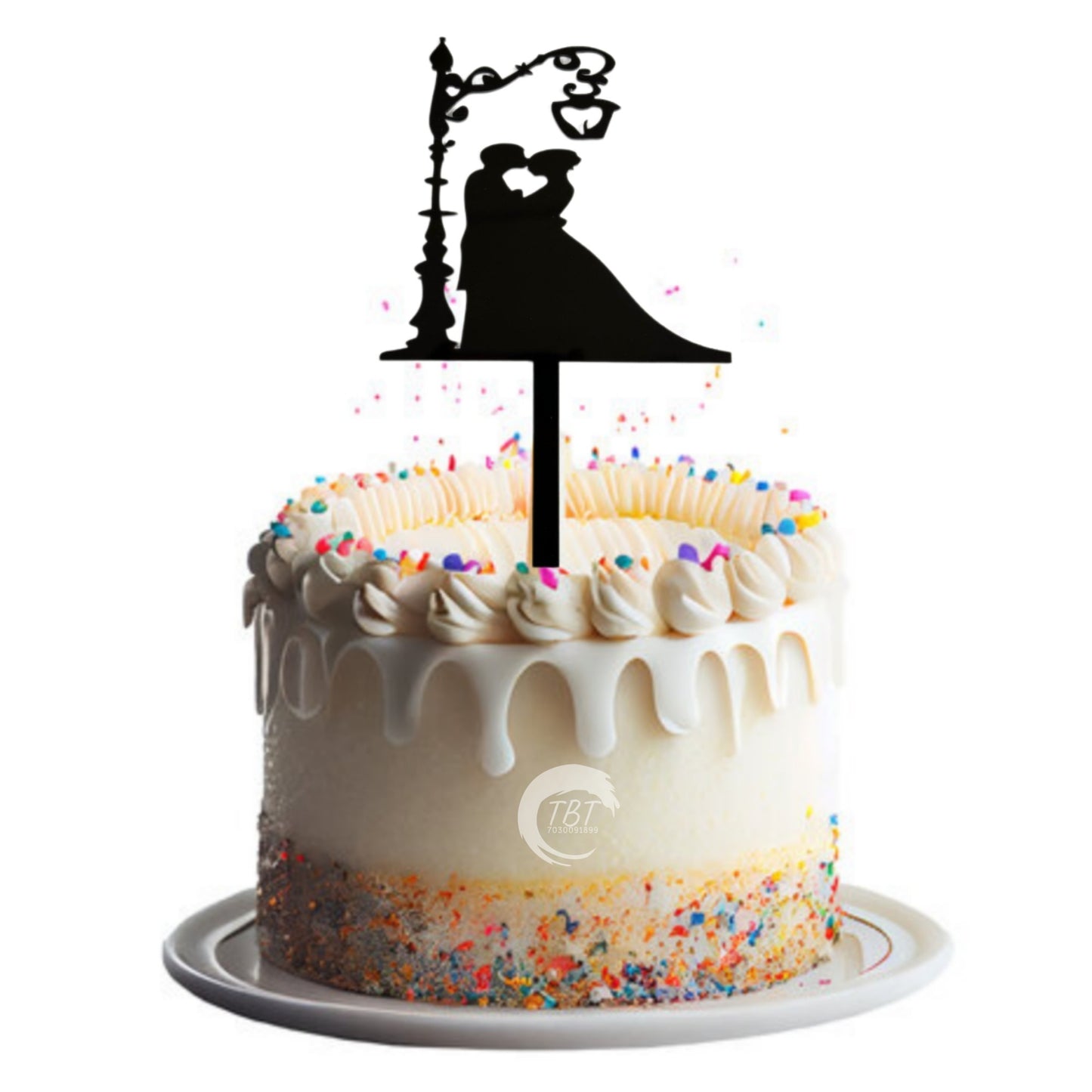 Couple Acrylic Cake Topper #2