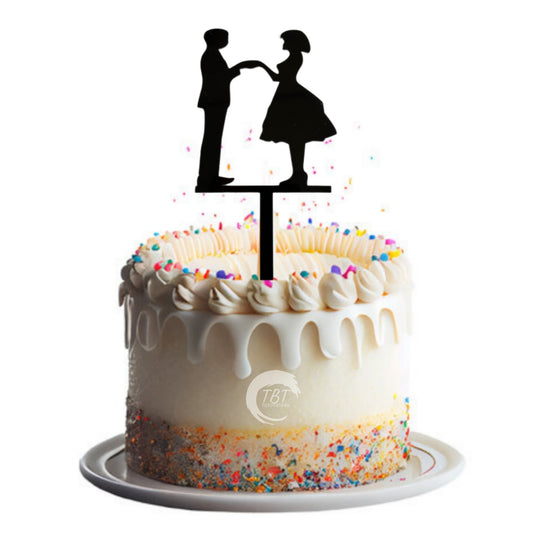 Couple Acrylic Cake Topper #6
