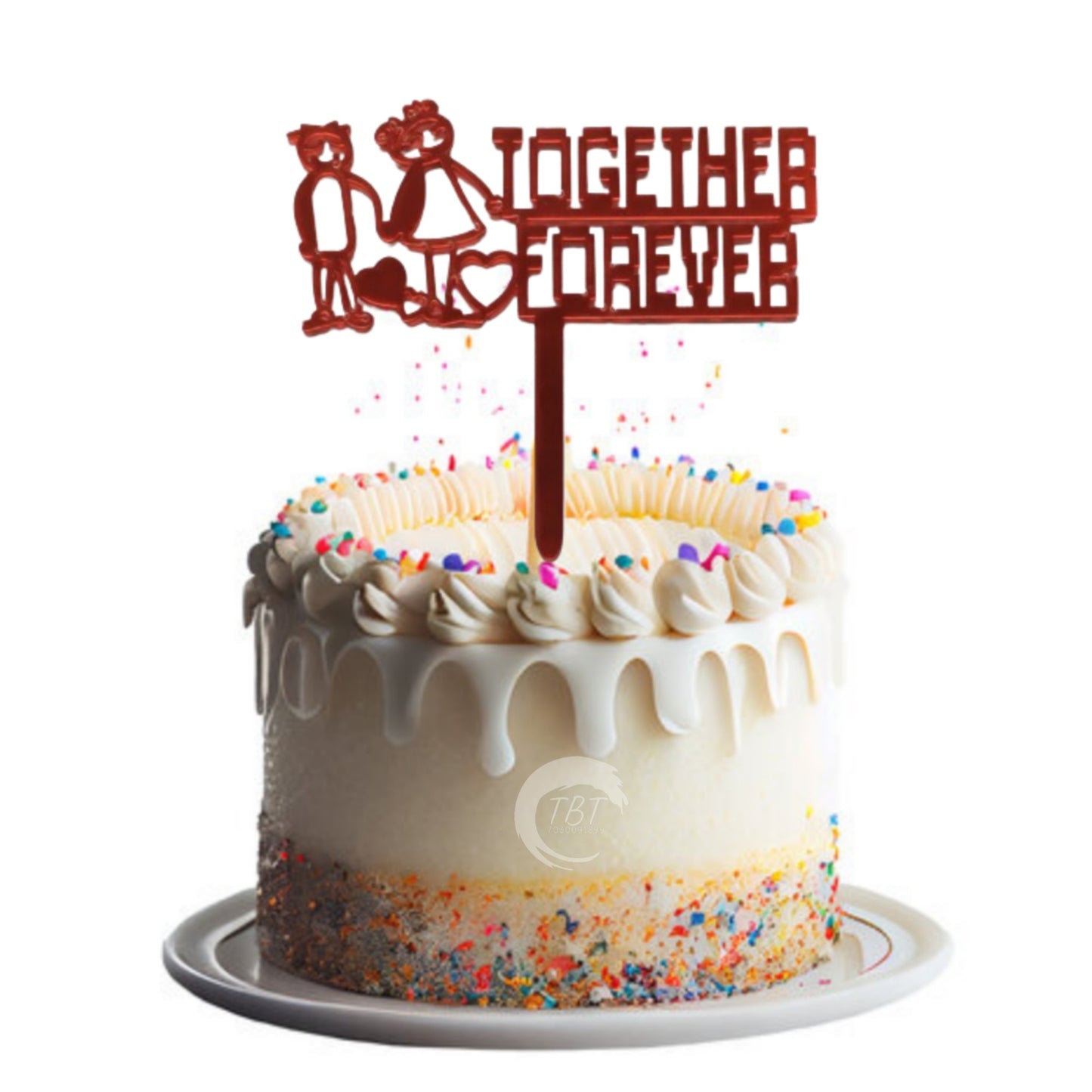 To Gether Forever Acrylic Cake Topper #3