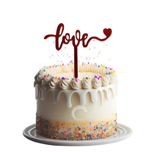 Love Acrylic Cake Topper #10