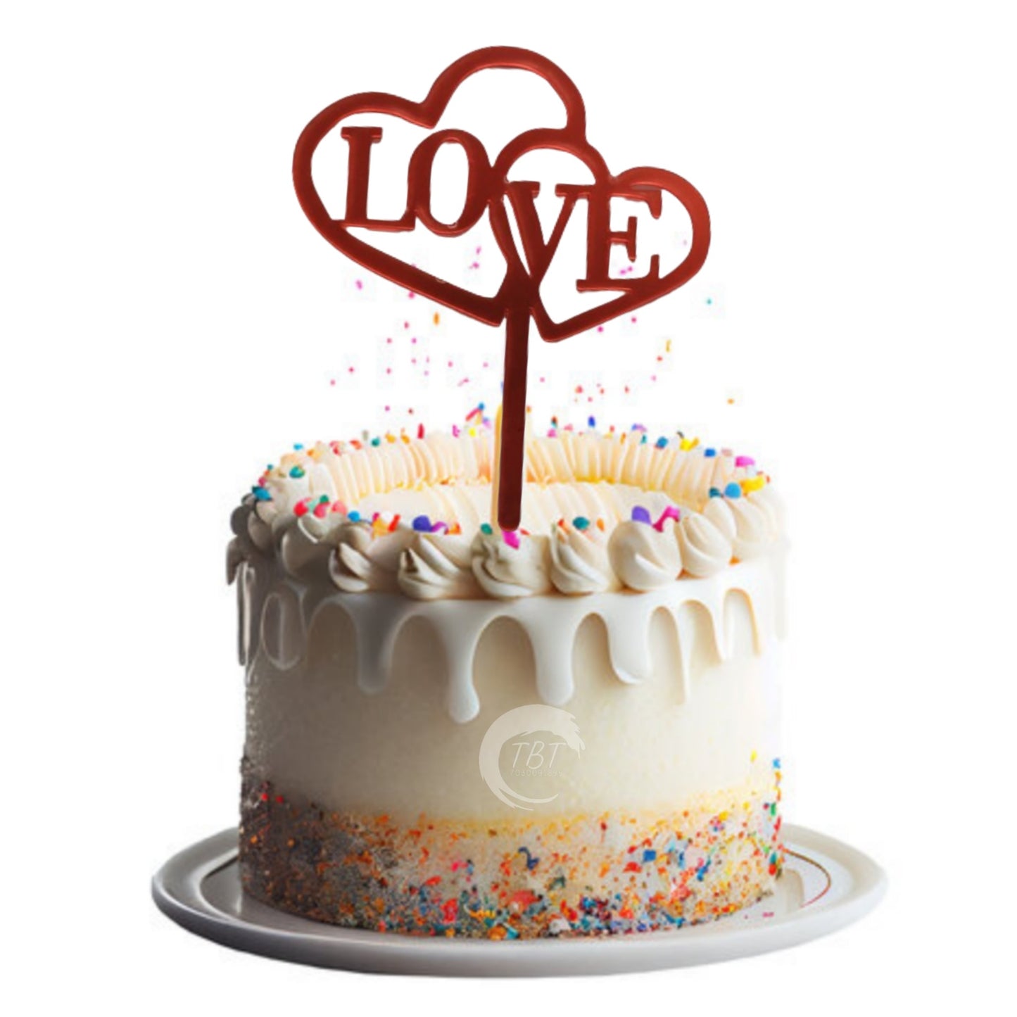 Love Acrylic Cake Topper #6