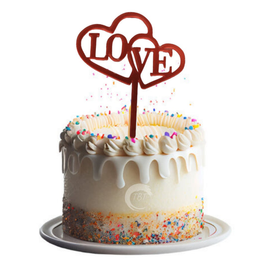Love Acrylic Cake Topper #6