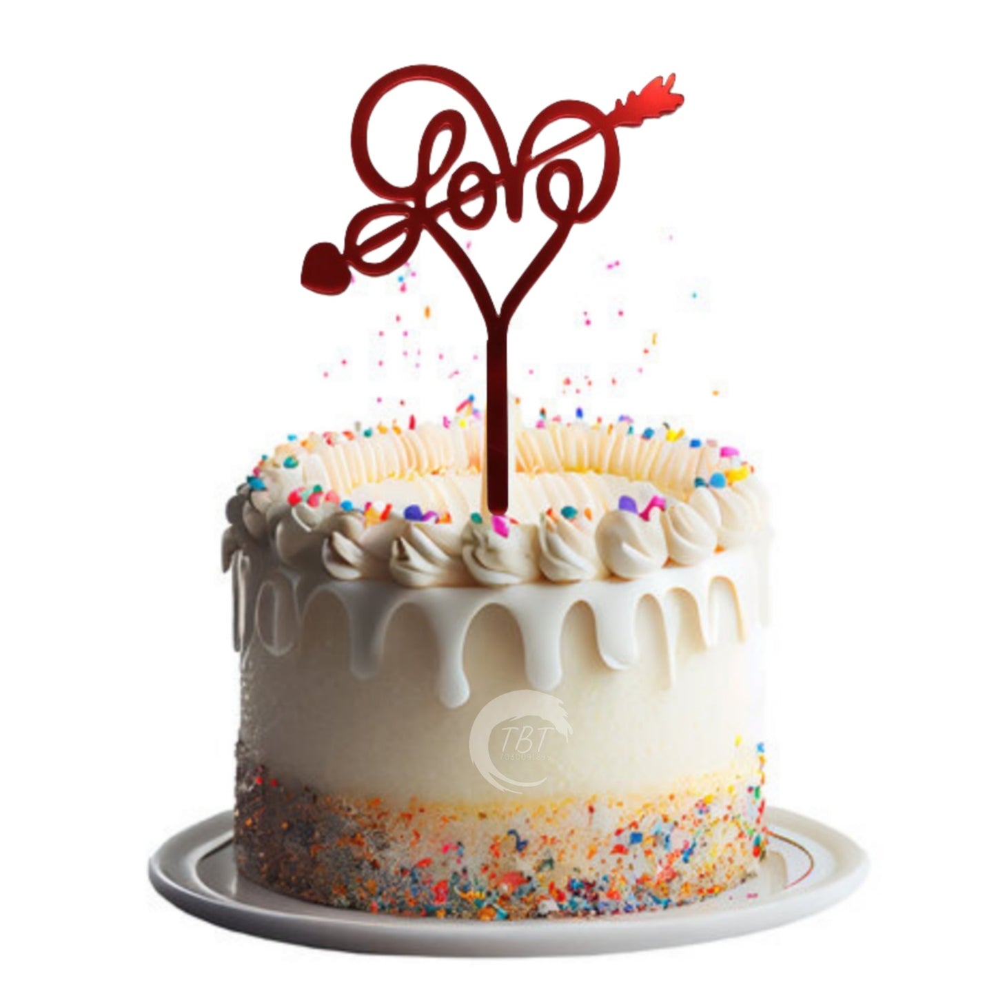 Love Acrylic Cake Topper #9