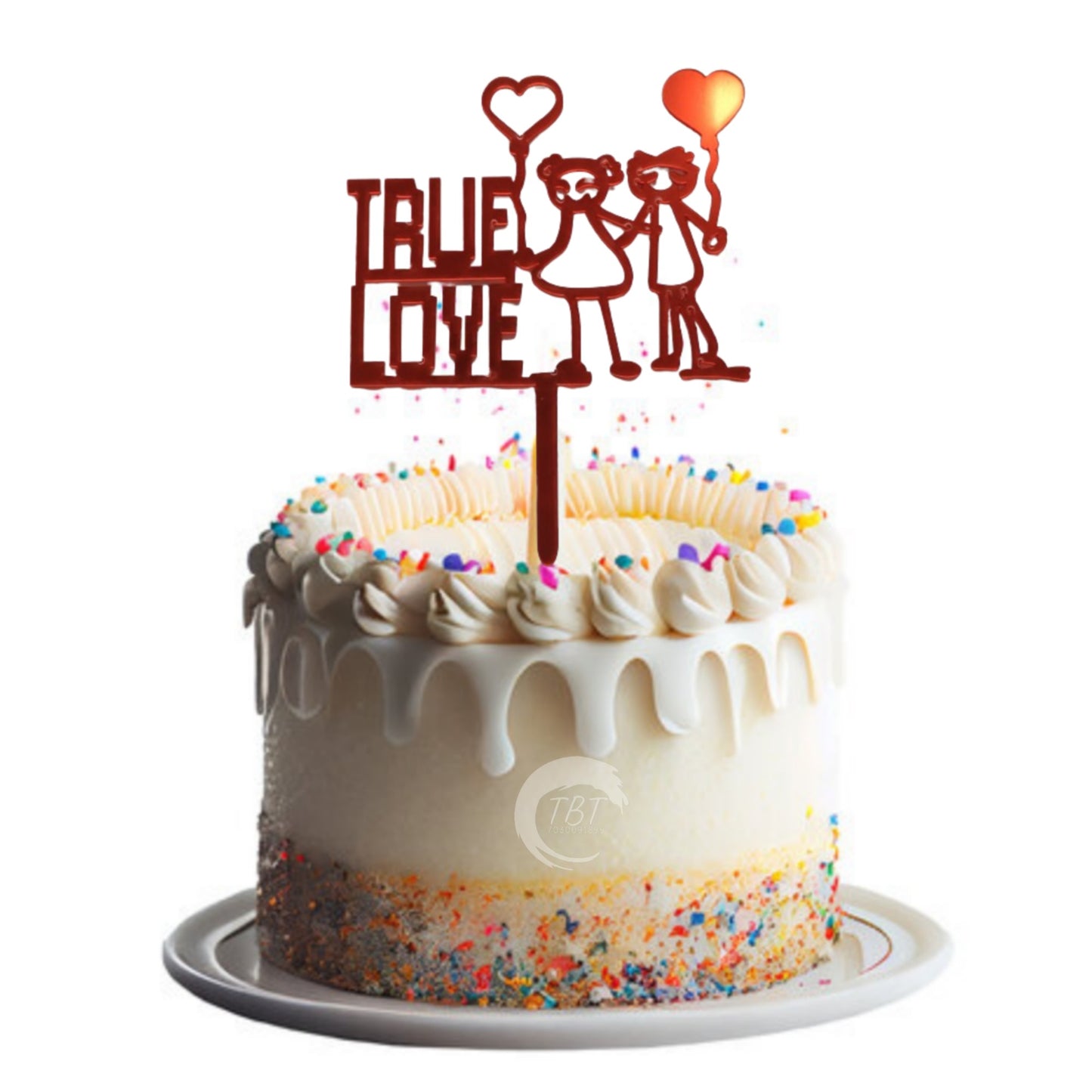 True Love Acrylic Cake Topper