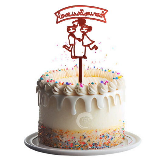 Love Acrylic Cake Topper #7