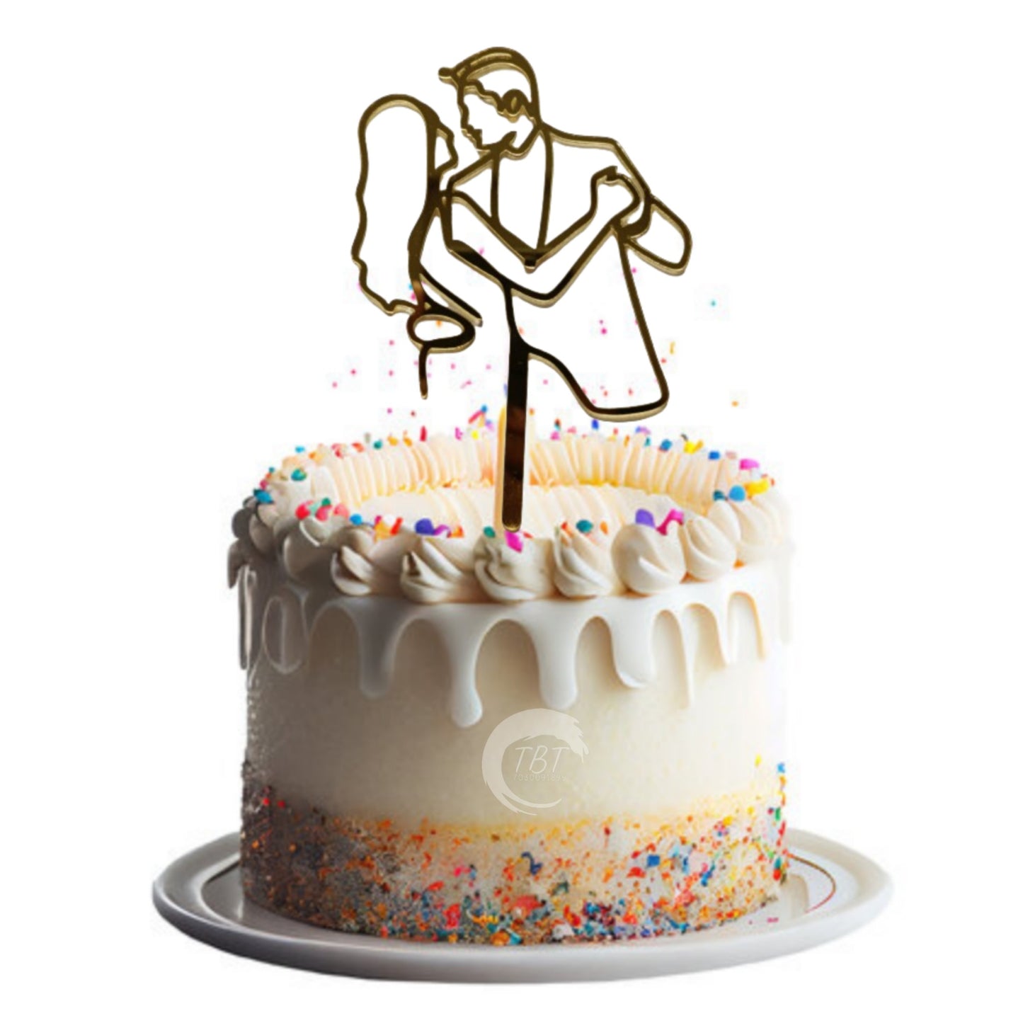 Couple Acrylic Cake Topper #7
