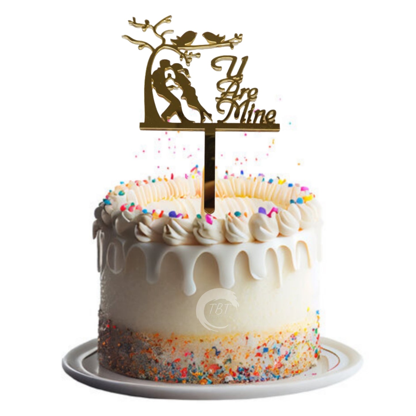You Are Mine Acrylic Cake Topper