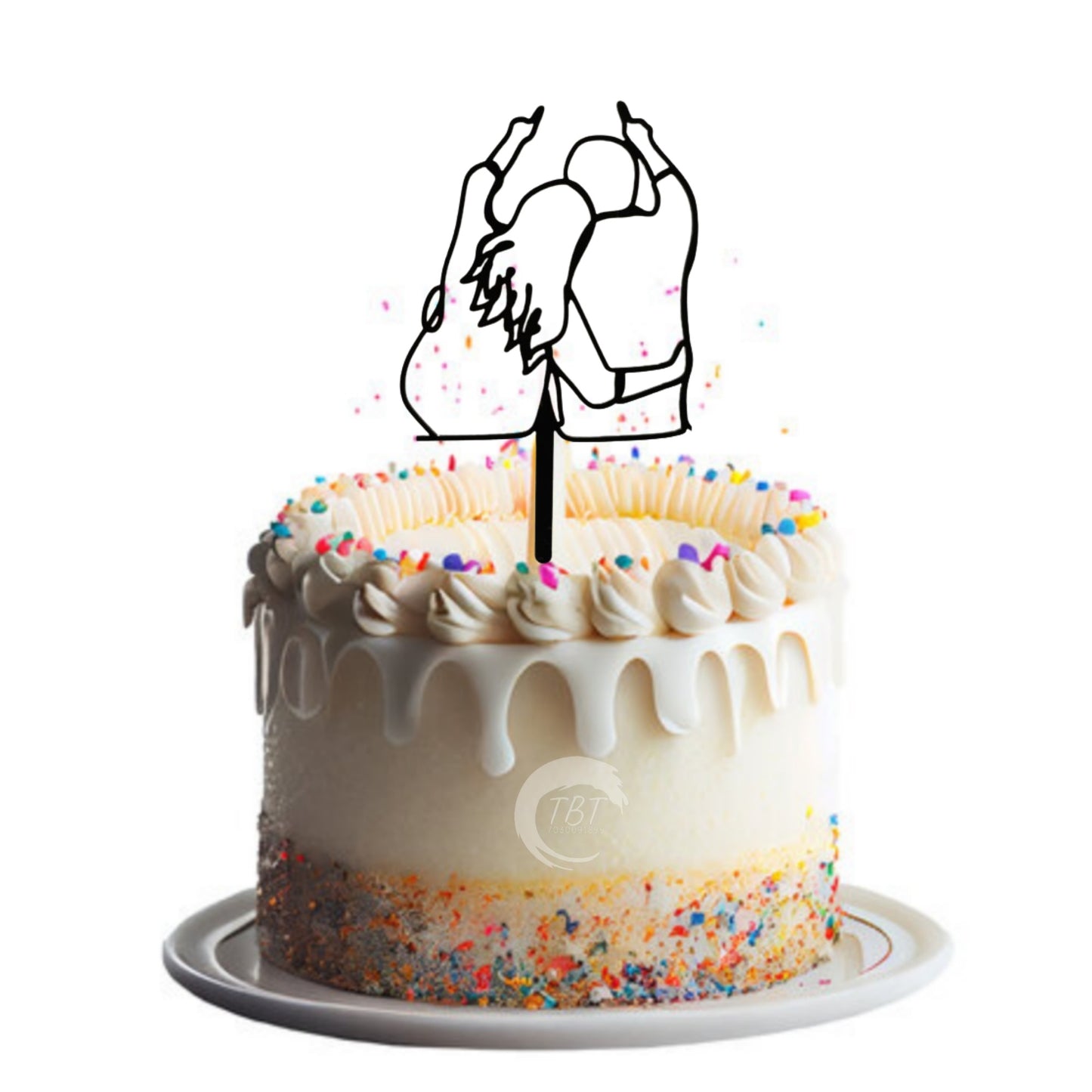 Couple Acrylic Cake Topper #10