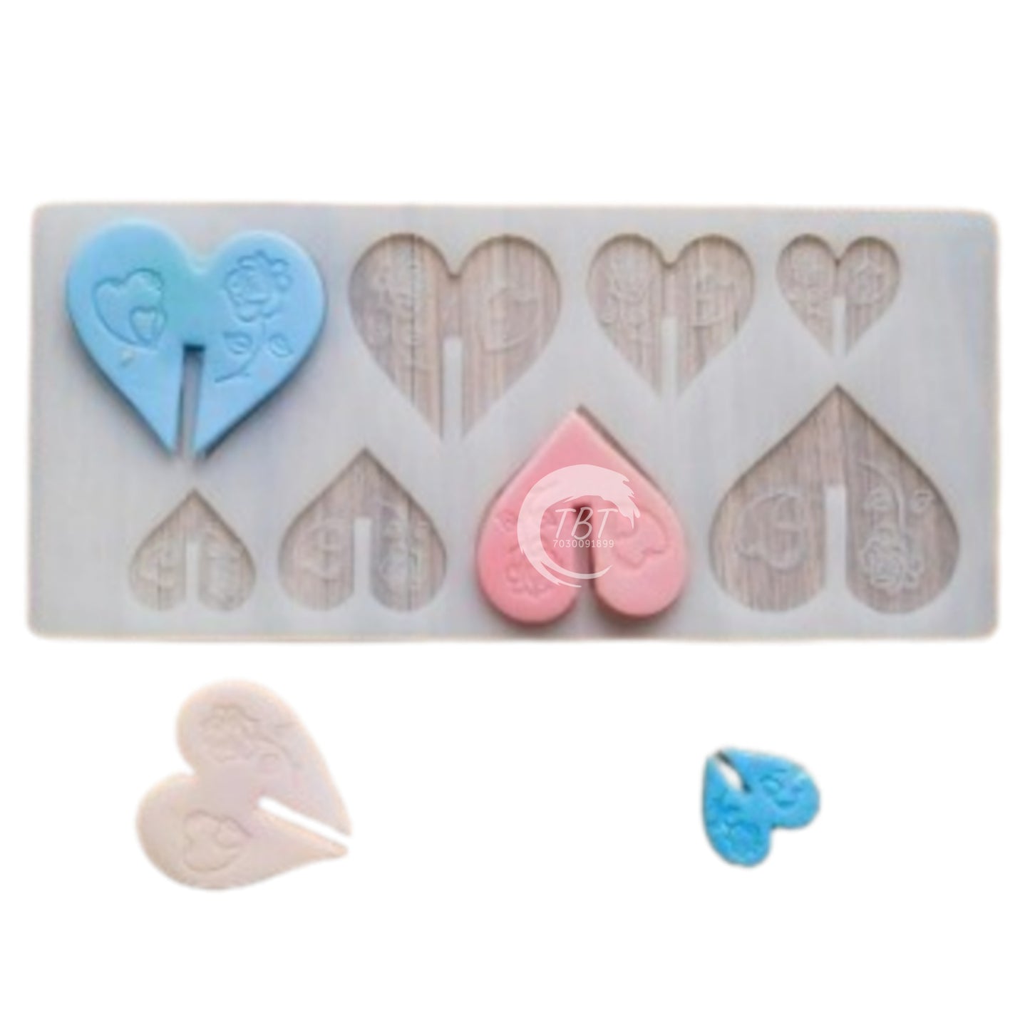 Printed Heart Shape Chocolate Garnishing Sheet Mold