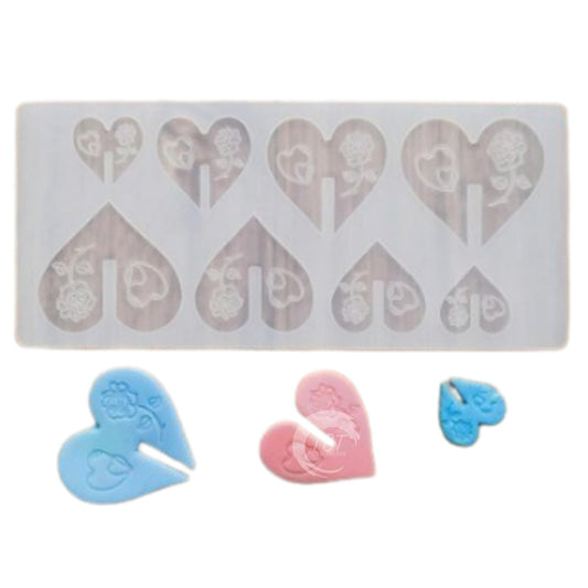 Printed Heart Shape Chocolate Garnishing Sheet Mold