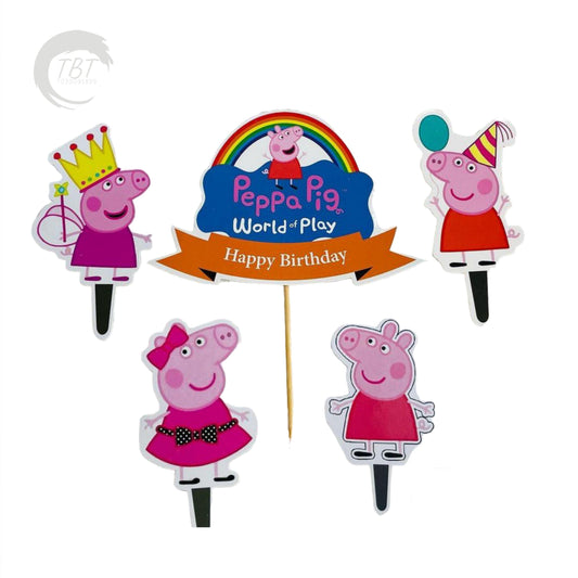 Peppa Pig Paper Theme Topper Set